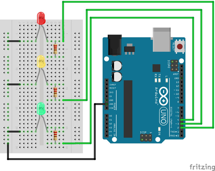 Arduino ile Trafik Lambaları